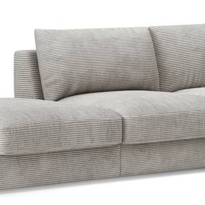 Ecksofa Dixwell Cordstoff Lizza: Hellgrau