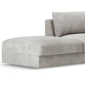 Ecksofa Dixwell Cordstoff Lizza: Hellgrau