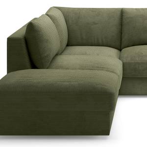 Ecksofa Dixwell Cordstoff Lizza: Olive