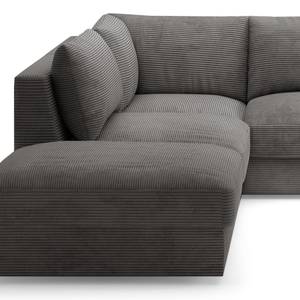 Ecksofa Dixwell Cordstoff Lizza: Grau