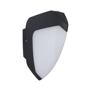 Wandlamp Ikosea polycarbonaat - antracietkleurig - 1 lichtbron