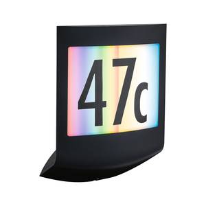 Wandlamp Padea RGB polycarbonaat - antracietkleurig - 1 lichtbron