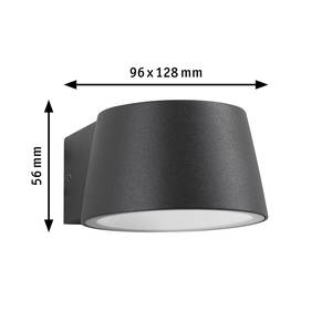Wandlamp Capea aluminium - grijs - 1 lichtbron