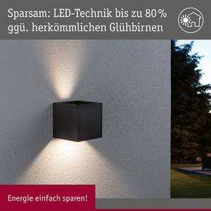 Wandlamp Cybo aluminium - grijs - 1 lichtbron