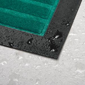 Deurmat Striped polyester - Groen/zwart - 40 x 60 cm