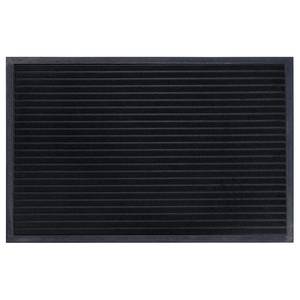 Deurmat Striped polyester - Zwart - 60 x 90 cm