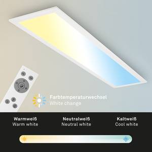 Deckenleuchte Larsholmen Aluminium - Weiß - Weiß - 78 x 18 cm