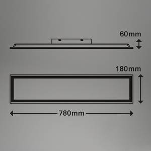 Deckenleuchte Larsholmen Aluminium - Weiß - Weiß - 78 x 18 cm