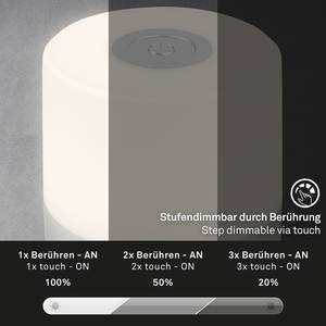 Tischleuchte Hannos Polyethylen - Silber - Silber