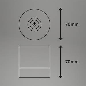 Tischleuchte Hannos Polyethylen - Silber - Silber