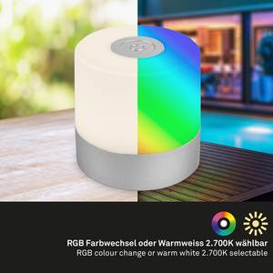 Tafellamp Hannos RGB polyetheen - zilverkleurig - Zilver