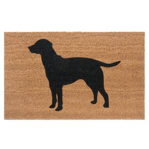 Fußmatte Kokos Dog Silhouette Kokos - Beige / Schwarz