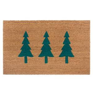 Paillasson fibre coco Green Pine Trees Fibre de coco - Beige / Vert