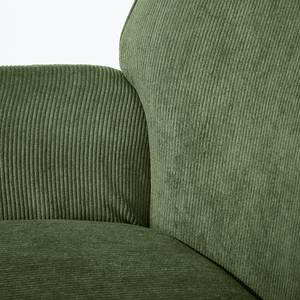 Fauteuil à bascule Timely Vert olive - Velours côtelé