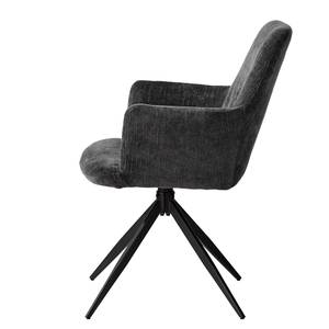 Chaise à accoudoirs Rokoro Gris - Métal - Textile - 59 x 87 x 65 cm