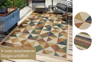 Kurzflorteppich Sedona Polypropylen - Mehrfarbig / Beige - 80 x 150 cm