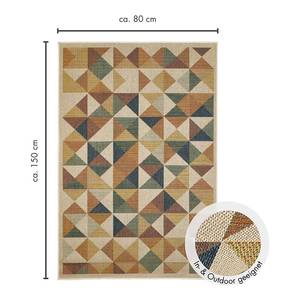 Kurzflorteppich Sedona Polypropylen - Mehrfarbig / Beige - 80 x 150 cm