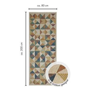 Kurzflorteppich Sedona Polypropylen - Mehrfarbig / Beige - 80 x 200 cm