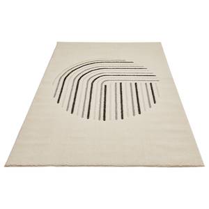 Hoogpolig vloerkleed Enna Beige/zwart - 120 x 170 cm