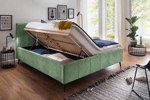 Gestoffeerd bed Sarafina Velours Cloe: Antiek groen - 160 x 200cm