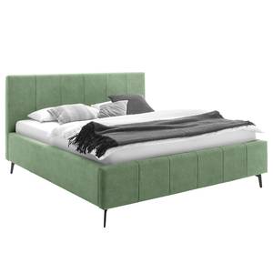 Gestoffeerd bed Sarafina Velours Cloe: Antiek groen - 180 x 200cm