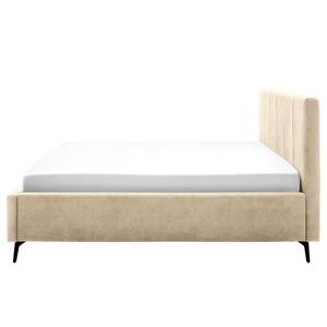 Gestoffeerd bed Sarafina Velours Cloe: Zandkleurig - 160 x 200cm