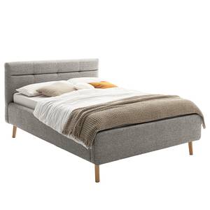 Letto imbottito LOTTE Tessuto strutturato Luela: grigio - 140 x 200cm