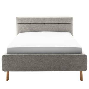 Letto imbottito LOTTE Tessuto strutturato Luela: grigio - 140 x 200cm