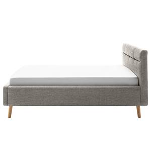 Letto imbottito LOTTE Tessuto strutturato Luela: grigio - 140 x 200cm