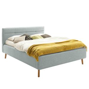 Letto imbottito LOTTE Tessuto strutturato Luela: grigio chiaro - 160 x 200cm