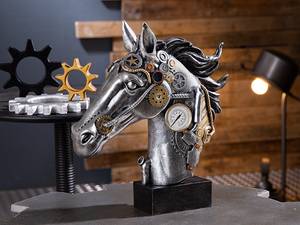 Sculptuur Steampunk Horse kunsthars - zilverkleurig