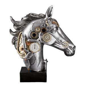 Skulptur Steampunk Horse Kunstharz - Silber