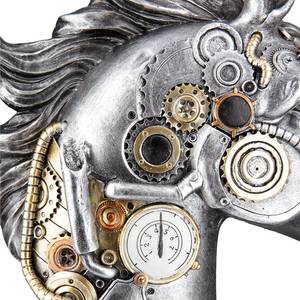 Skulptur Steampunk Horse Kunstharz - Silber