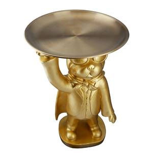 Skulptur Hero Dog mit Tablett Kunstharz - Gold - Gold