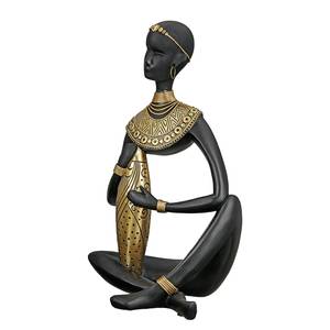 Sculpture Amari - Type A Résine synthétique - Doré / Noir