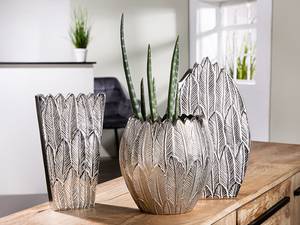 Vase Federn Fonte d’aluminium - Argenté - 18 x 29 cm