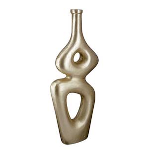 Vase Formas Aluminiumguss - Champagner - 15 x 39 cm