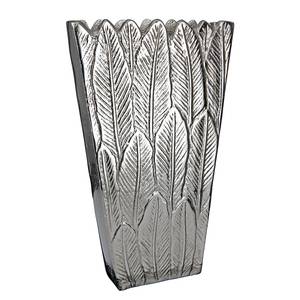 Vase Federn Fonte d’aluminium - Argenté - 16 x 27 cm