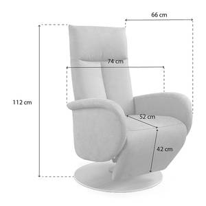 Relaxfauteuil Fewel microvezel - Microvezel Taeko: Lichtgrijs