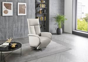 Fauteuil de relaxation Fewel Cuir véritable - Cuir Pua: Gris clair