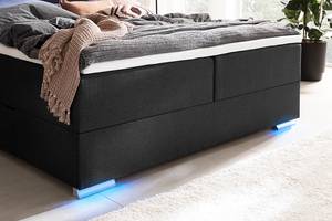 Lit boxspring Las Vegas Avec tiroir de lit - Tissu Saya: Anthacite - 180 x 200cm