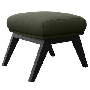 Pouf repose-pieds Hepburn I Tissu - Tissu Saia: Gris vert chiné - Noir