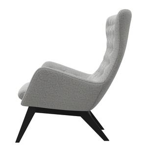 Fauteuil HEPBURN matelassé Tissu - Tissu Saia: Gris clair - Noir