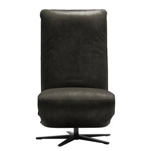 Fauteuil relax Barhal Aspect cuir vieilli - Tissu composite Bulan: Anthracite