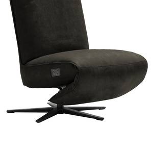 Fauteuil relax Barhal Aspect cuir vieilli - Tissu composite Bulan: Anthracite