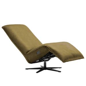 Relaxfauteuil Barhal antieke leerlook - Textielmix Bulan: Moss