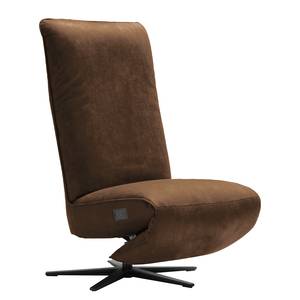 Fauteuil relax Barhal Aspect cuir vieilli - Tissu composite Bulan: Tabac