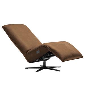 Fauteuil relax Barhal Aspect cuir vieilli - Tissu composite Bulan: Tabac