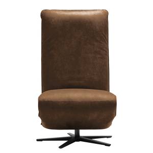 Fauteuil relax Barhal Aspect cuir vieilli - Tissu composite Bulan: Tabac