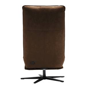 Fauteuil relax Barhal Aspect cuir vieilli - Tissu composite Bulan: Tabac